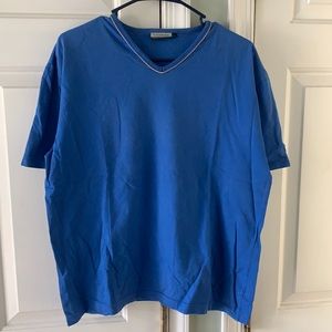 Vintage Clockhouse C&A blue t-shirt yellow stripe